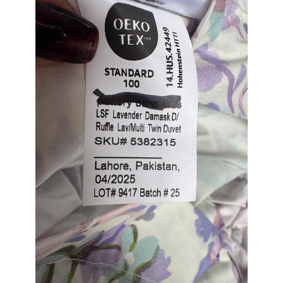 Pottery Barn Teen LoveShackFancy Twin Damask Ruffle Duvet Cover + Sham **READ** - Picture 11 of 16